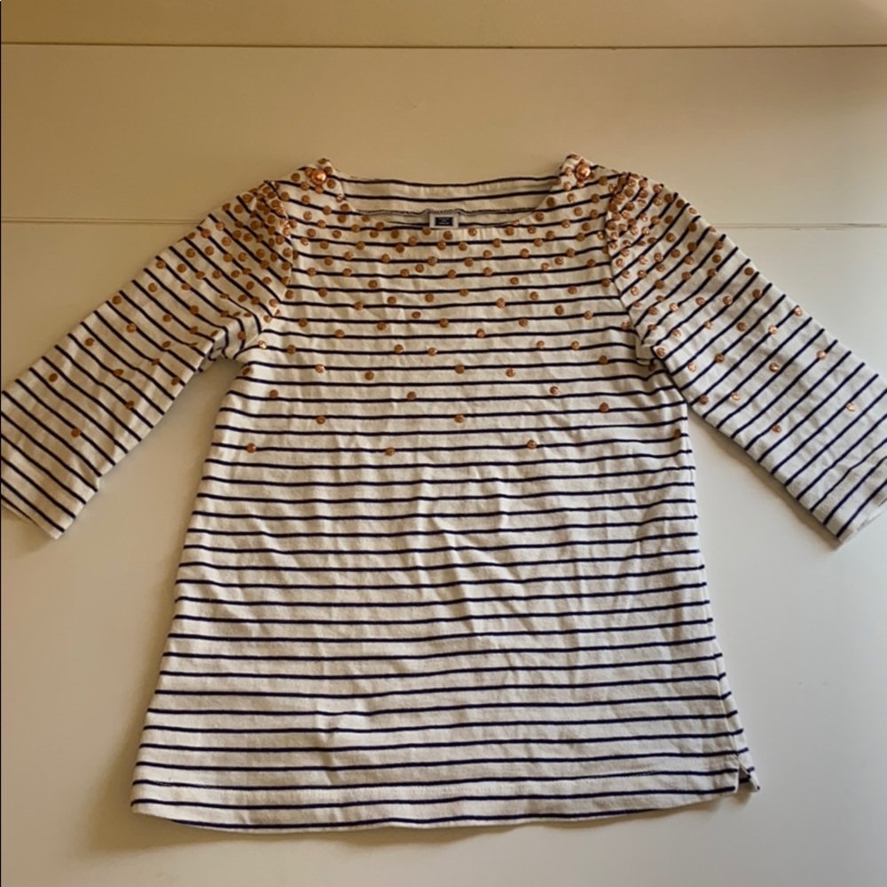 Janie and Jack Glitter 3/4 Sleeve A-line Top